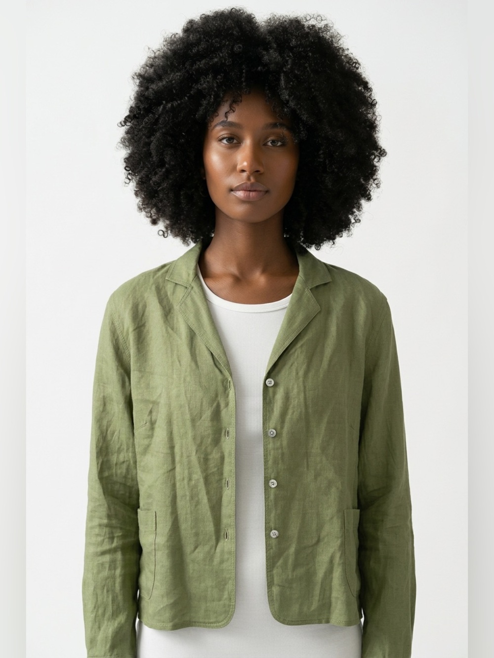 Jones NY linen unlined blzr